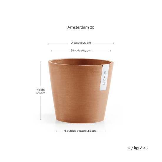 Γλάστρα Ecopots Amsterdam 20*17.1 Terracota Γλάστρα Ecopots Amsterdam 20*17.1 Terracota