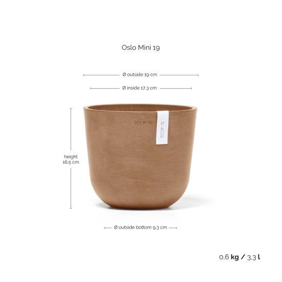 Γλάστρα Ecopots Oslo Mini 19*16.5 Terracota Γλάστρα Ecopots Oslo Mini 19*16.5 Terracota