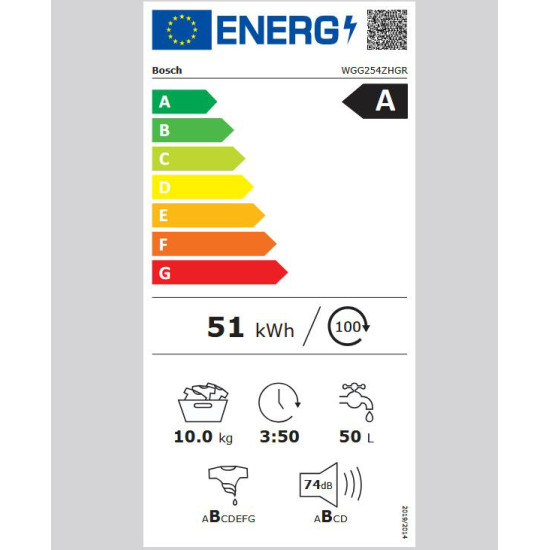 Πλυντήριο Ρούχων Bosch WGG254ZHGR 10 Kg Πλυντήριο Ρούχων Bosch WGG254ZHGR 10 Kg