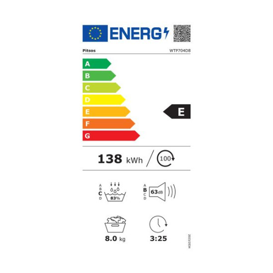 Στεγνωτήριο Pitsos WTP704D8 8 Kg Στεγνωτήριο Pitsos WTP704D8 8 Kg