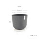 Γλάστρα Ecopots Oslo 35*30.5 Γκρί Γλάστρα Ecopots Oslo 35*30.5 Γκρί