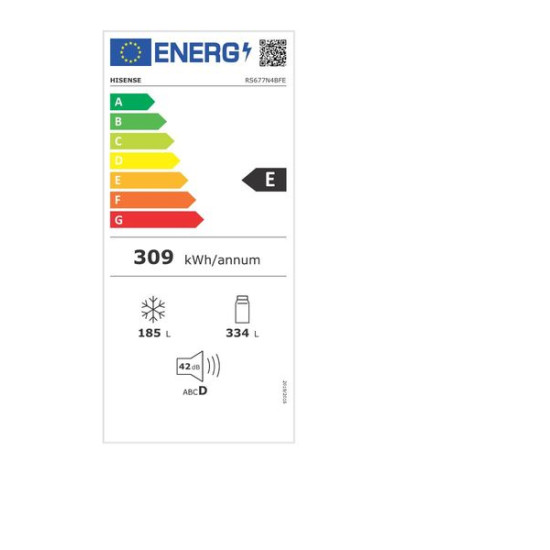 Ψυγείο Ντουλάπα Hisense RS677N4BFE 