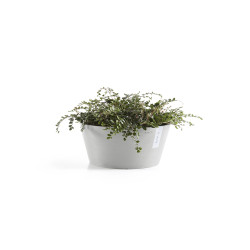 Γλάστρα Ecopots fankfurt 41*17.8 Λευκό Γκρί