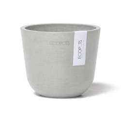 Γλάστρα Ecopots Oslo Mini 11.5*9.5 Λευκό Γκρί 