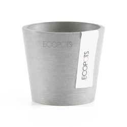 Γλάστρα  Ecopots Amsterdam Μini 8*7 Λευκό Γκρί 