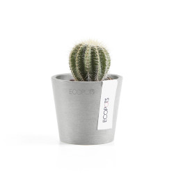 Γλάστρα  Ecopots Amsterdam Μini 8*7 Λευκό Γκρί 