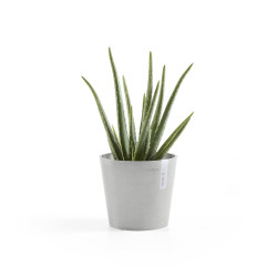 Γλάστρα Ecopots Amsterdam Μini 17*15 Λευκό Γκρί 