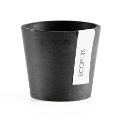 Γλάστρα Ecopots Amsterdam Μini 8*7  Μαυρή 