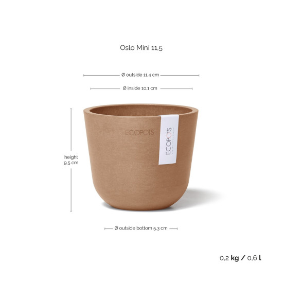Γλάστρα Ecopots Oslo Mini 11.5*9.5 Terracotta Γλάστρα Ecopots Oslo Mini 11.5*9.5 Terracotta