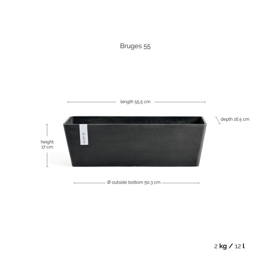 Γλάστρα Ecopots Balcony Bruges 55.5*17 Γλάστρα Ecopots Balcony Bruges 55.5*17