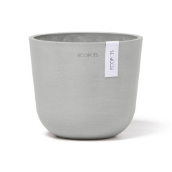 Γλάστρα Ecopots Oslo Mini 16*13.7 Λευκό Γκρί 
