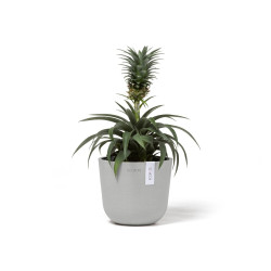 Γλάστρα Ecopots Oslo Mini 16*13.7 Λευκό Γκρί 