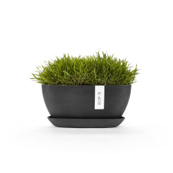 Γλάστρα Ecopots Sofia 30*13*14 Μαύρη 