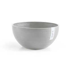 Γλάστρα Ecopots Brussels  25*12 Λευκό Γκρί 